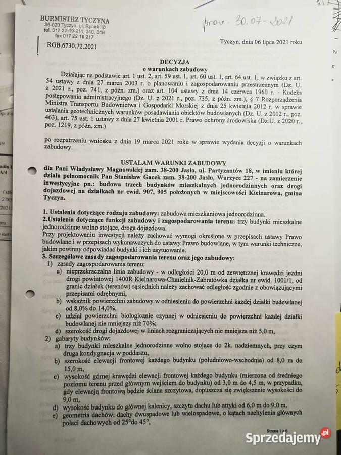 sprzedam działki budowlane Kielnarowa