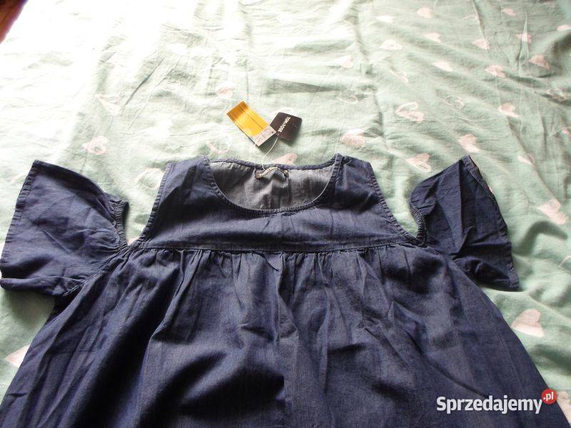 Sukienka ala dżinsowa rozmiar M niebieski Spódnice i sukienki