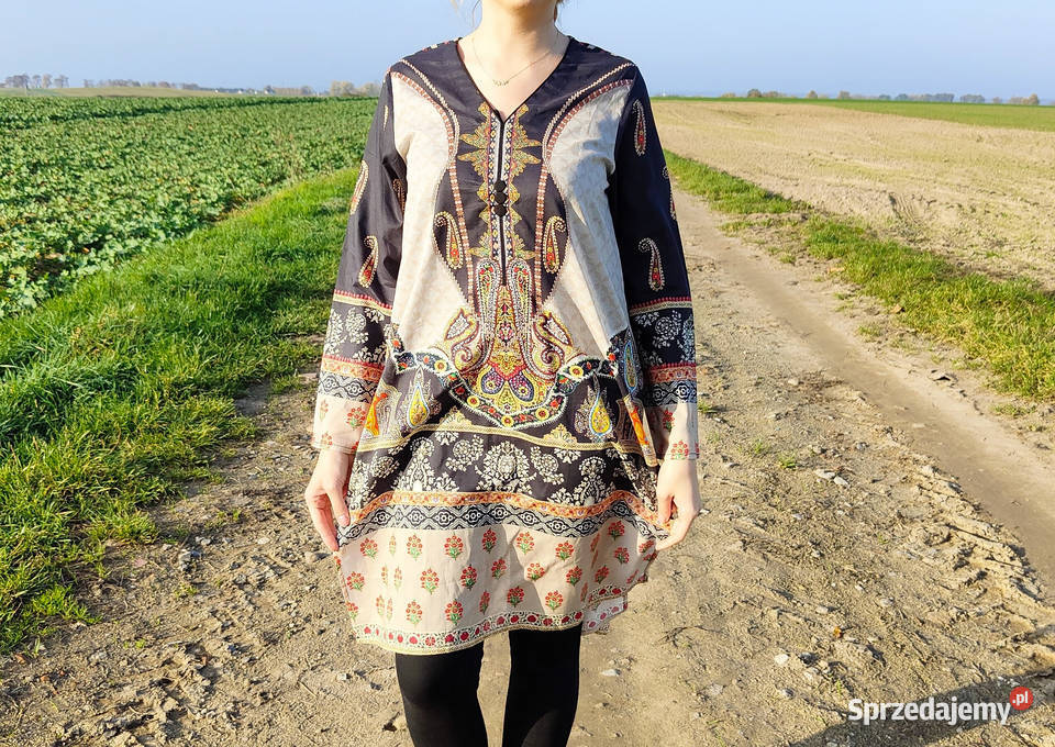 Nowa indyjska tunika S 38 bawełna kameez orient Szczecin