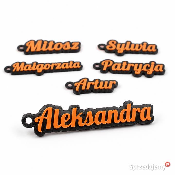 Brelok 3D z imieniem PERSONALIZOWANY dowolny