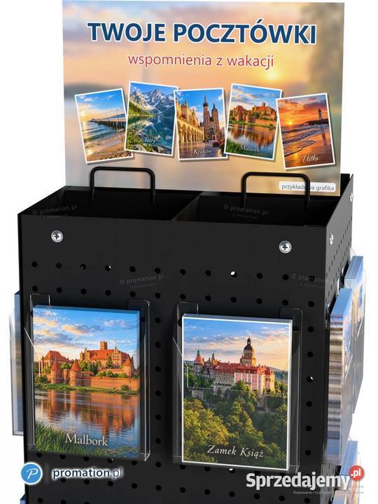 Stojaki na magnesy breloki i pocztówki do sklepu