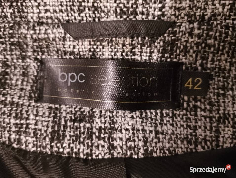 MARYNARKA damska melanż czarnobiały rozmiar 42 sprzedam