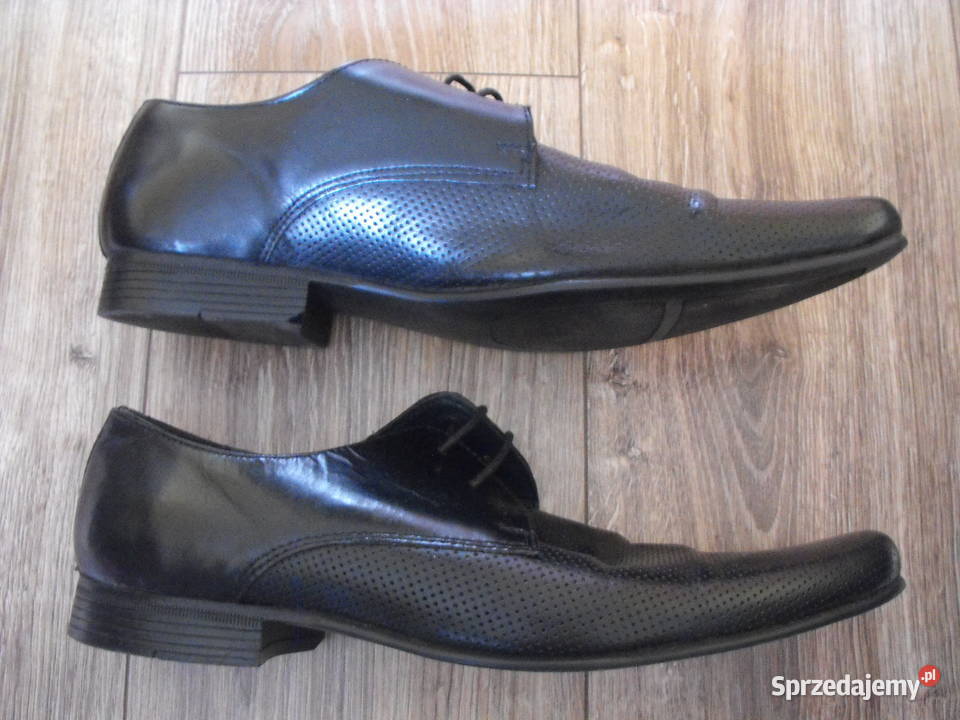 Buty NEXT EUR43 28 Skóra czarne pantofle stan Białystok