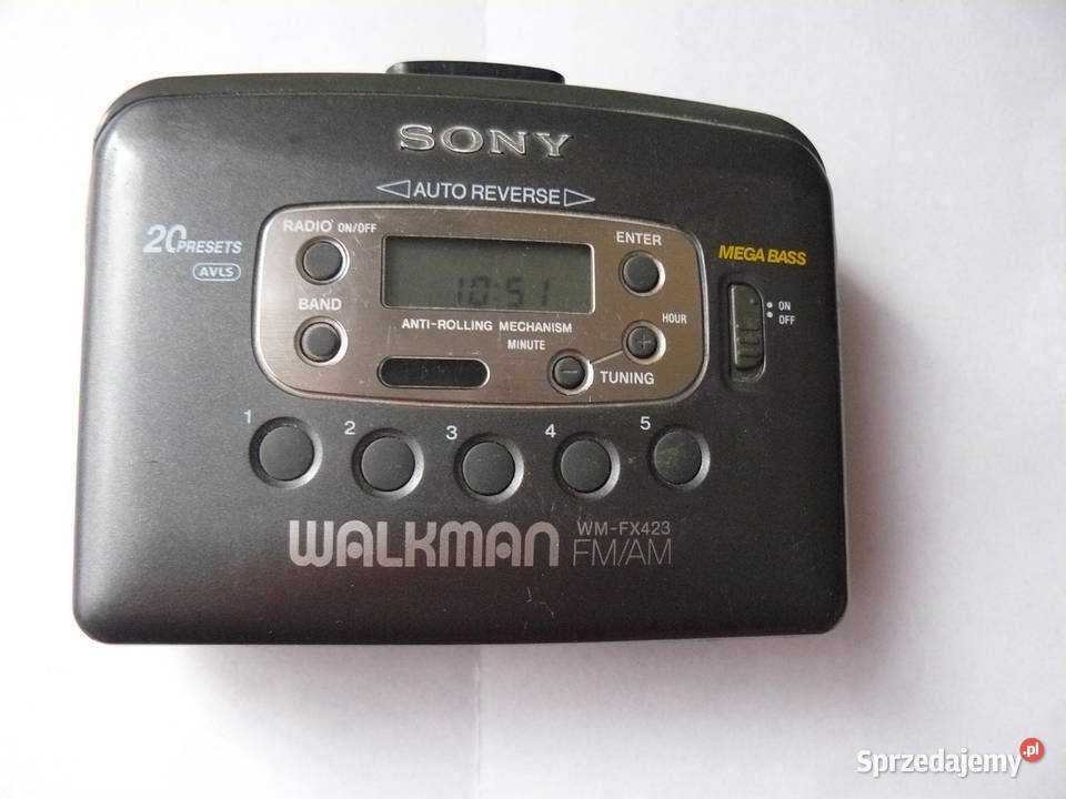 Walkman Sony revers bass radio cyfrowe zegarek lubuskie
