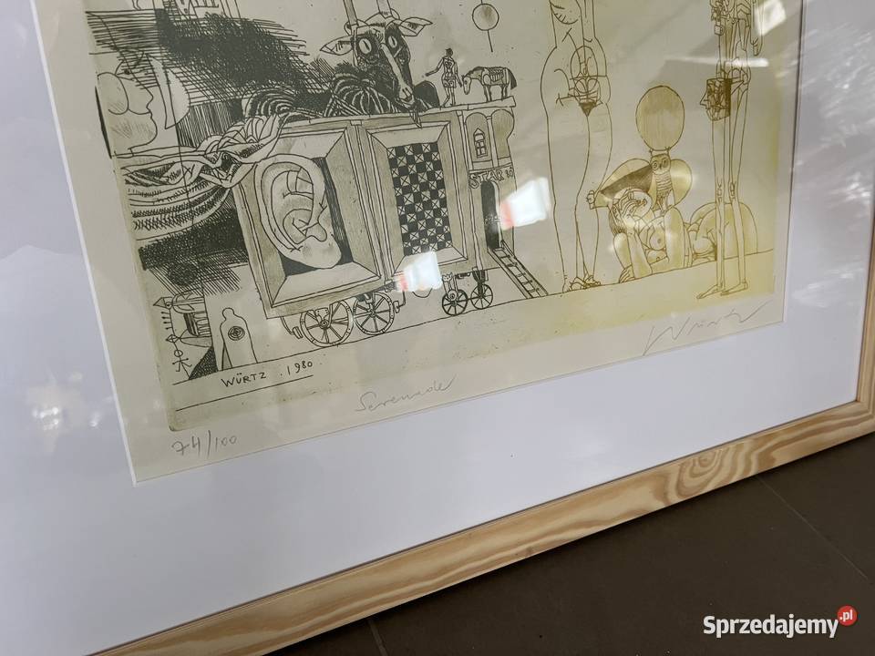 Cztery grafiki węgierskiego artysty Adam Wurtz Sztuka współczesna Wrocław
