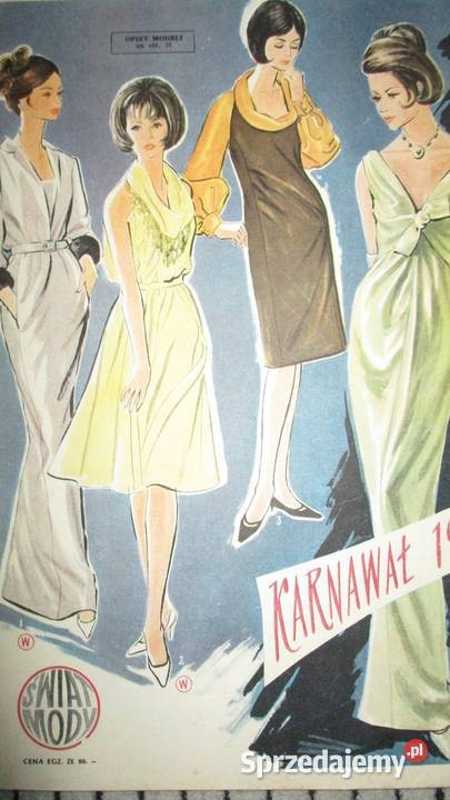 Świat Mody lato 1960r magazyn moda czasopisma Łódź