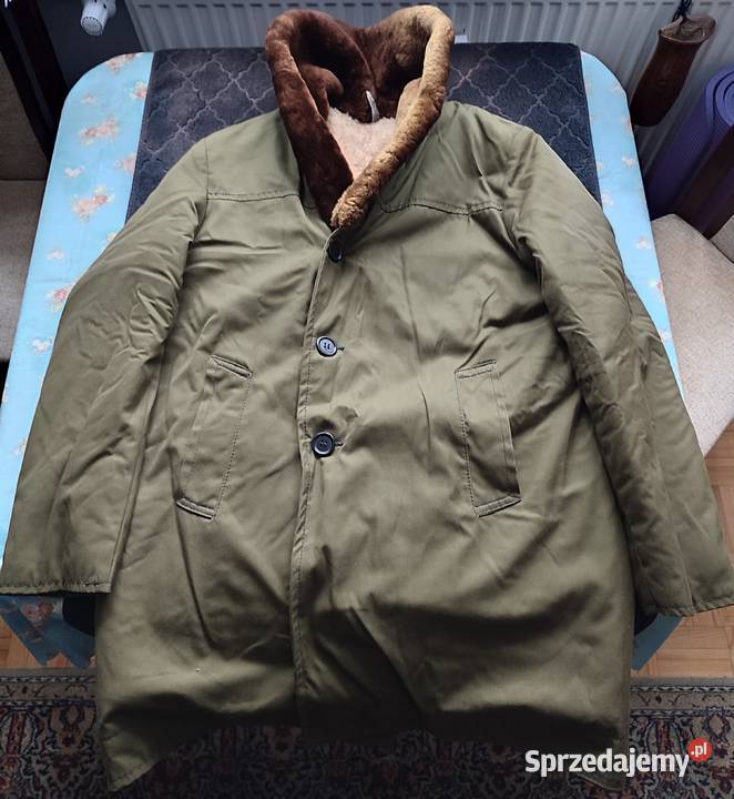 Kurtka zimowa na kożuchu z czasów PRL rękawice i Pozostałe Warszawa