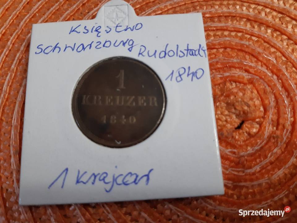 moneta Księstwa SchwarzburgRudolstads z 1840r Kolekcje Łomża