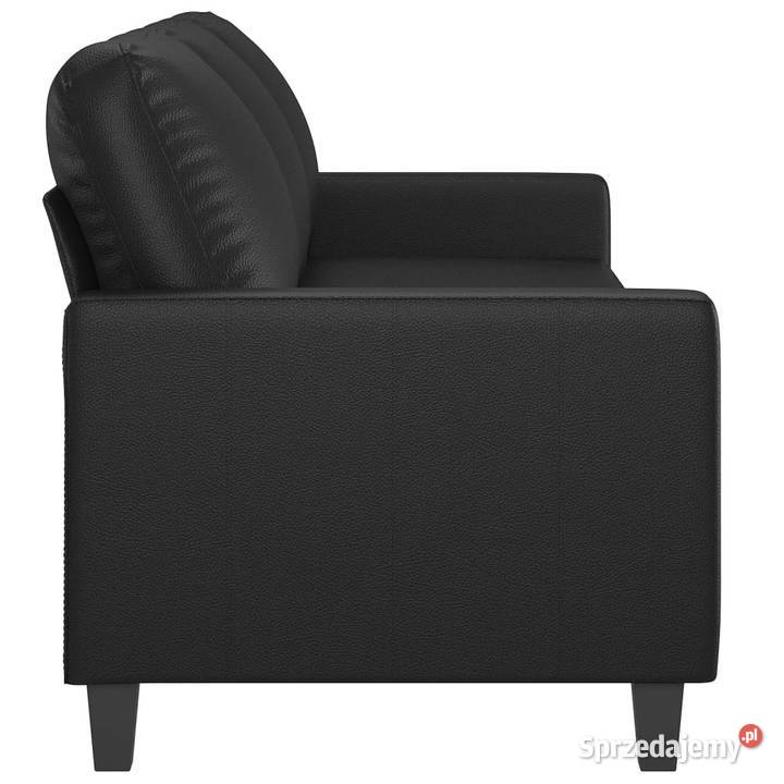 3osobowa sofa czarna 180 obita sztuczną skórą Warszawa