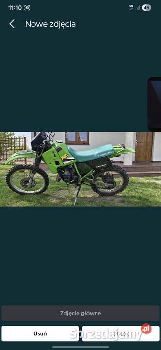 Kawasaki kmx 125 enduro przerobiony na crossa uszkodzony mazowieckie Gabryelin