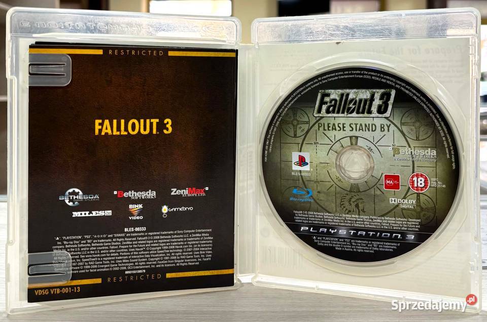 Gra 3 Fallout 3 warmińsko-mazurskie Elbląg sprzedam