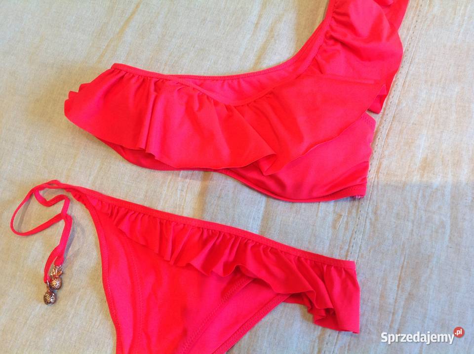 Strój kąpielowy dwuczęściowy r XS czerwony Nowa Sól