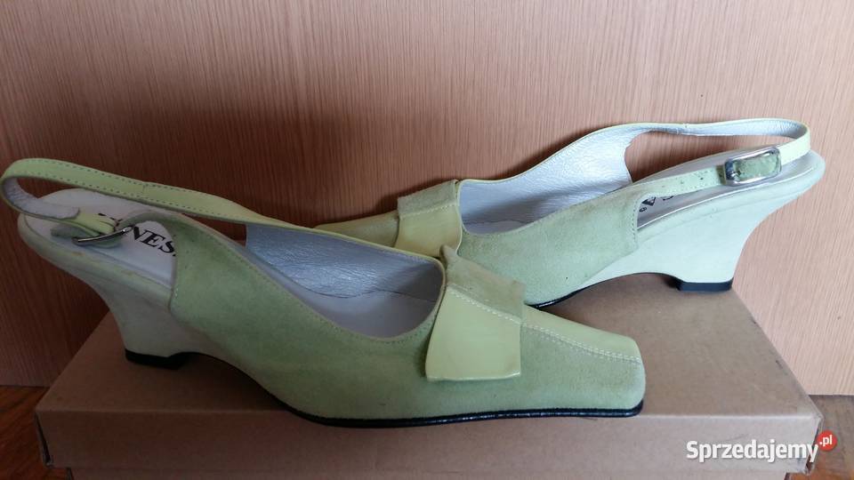 Buty na koturnie bez piętypistacjowe 37 łódzkie Łódź