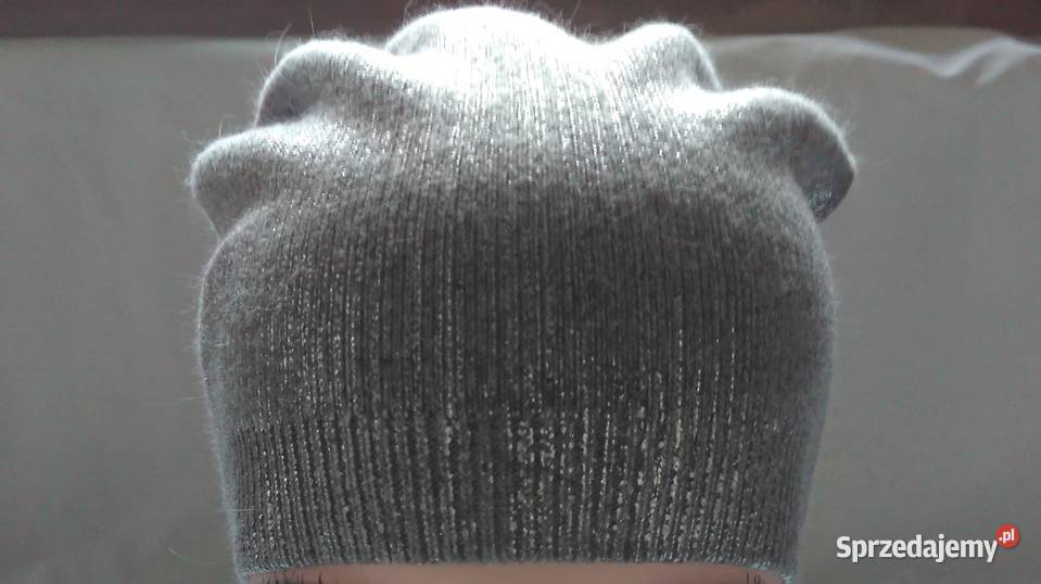 Czapka srebrna Damska r LXL Elegancka gat I NOWA Białystok