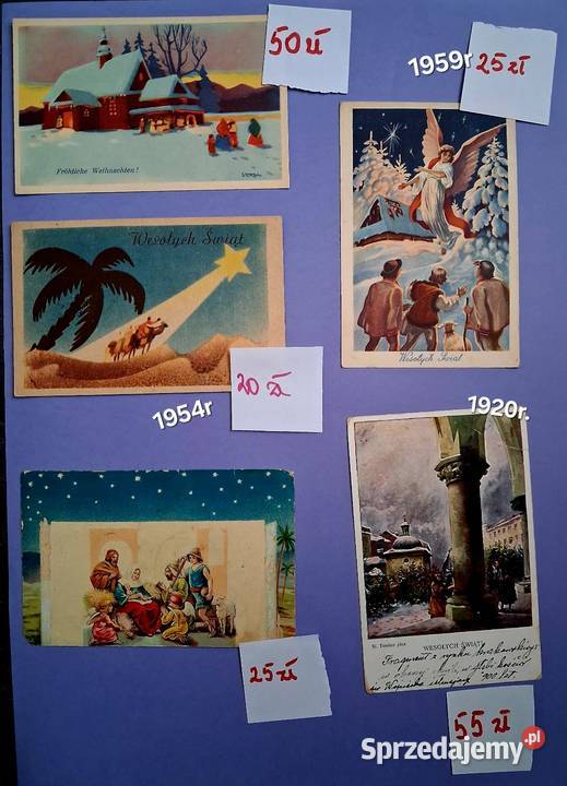 Stare kartki świąteczne Hrubieszów sprzedam
