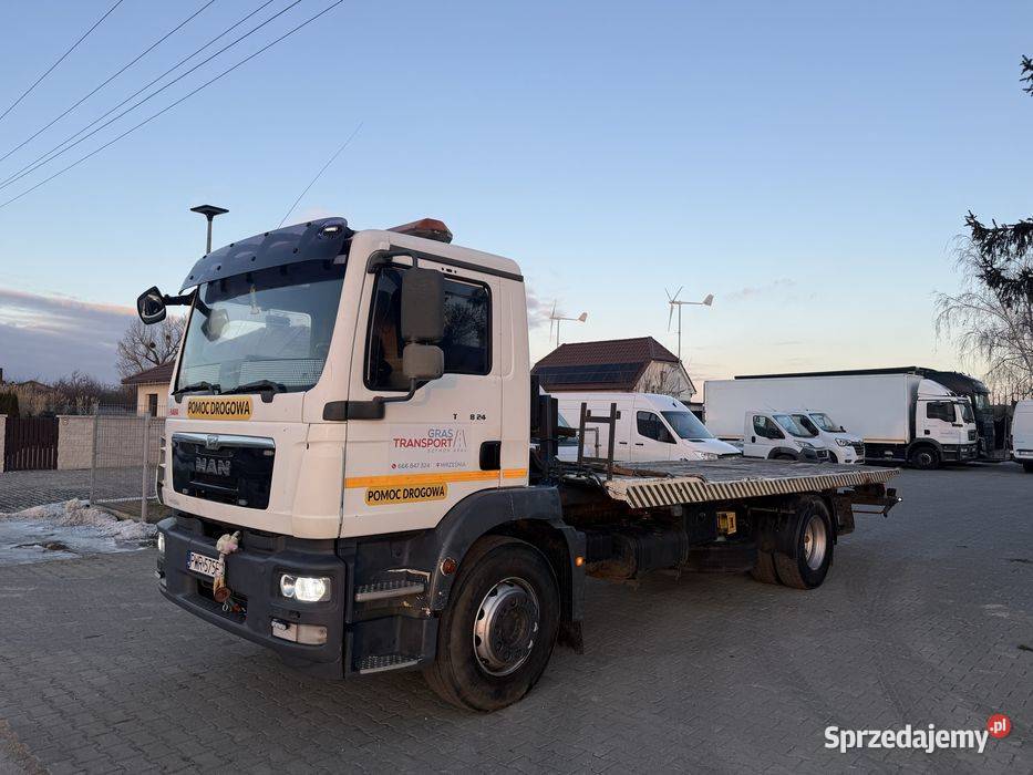 Man TGM 18 Pomoc Drogowa plyta hydrauliczna wielkopolskie Sobiesiernie