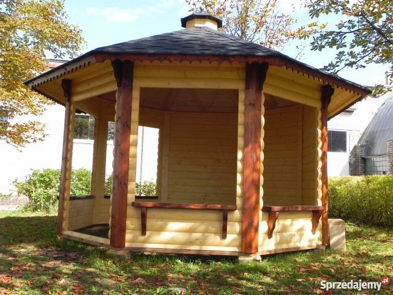 Altana ogrodowa z półbala domek pawilon ogrodowy mazowieckie Płock sprzedam