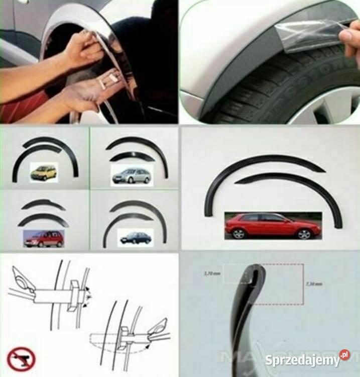 Mercedes SLK nakładki na błotniki 4 listwa sierp Tuning Szczecin