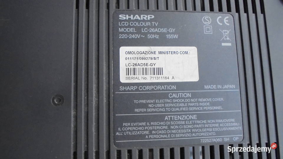 LCD Sharp 26AD5EGY mazowieckie Warszawa