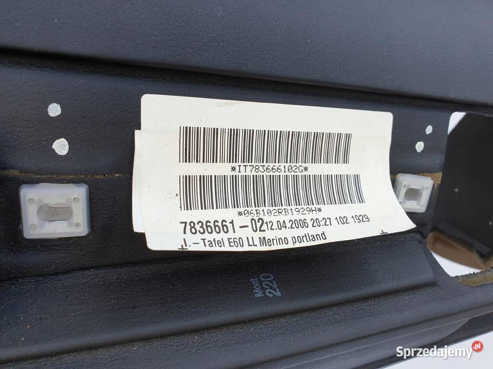 BMW E60 E61 M5 DESKA ROZDZIELCZA KONSOLA SKÓRA Rudka