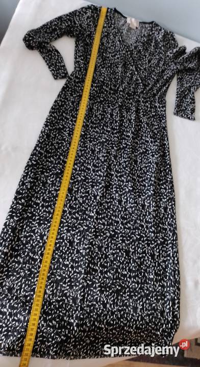 Sukienka PLISOWANA kopertowa z paskiem czarna w wielkopolskie Poznań