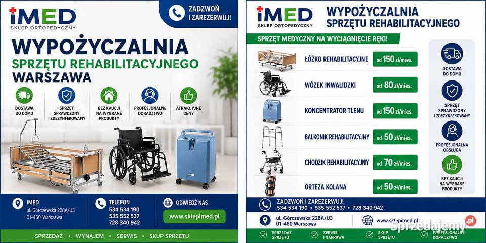 WYPOŻYCZALNIA SPRZĘTU REHABILITACYJNEGO I Warszawa zdrowie