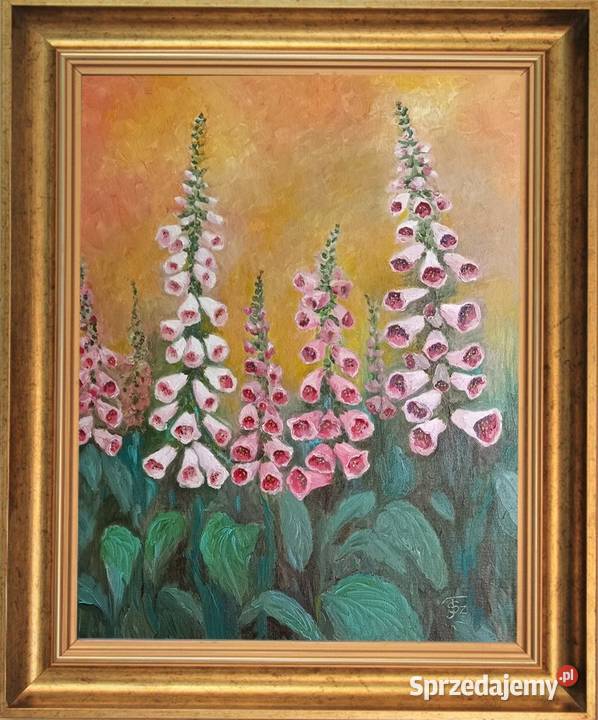 Obraz olejny Naparstnice sprzedam