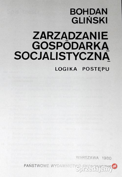 Zarządzanie gospodarką socjalistyczną Logika Chełm