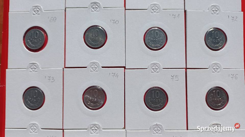 10 groszy PRL wszystkie roczniki monet Numizmatyka Trzebinia