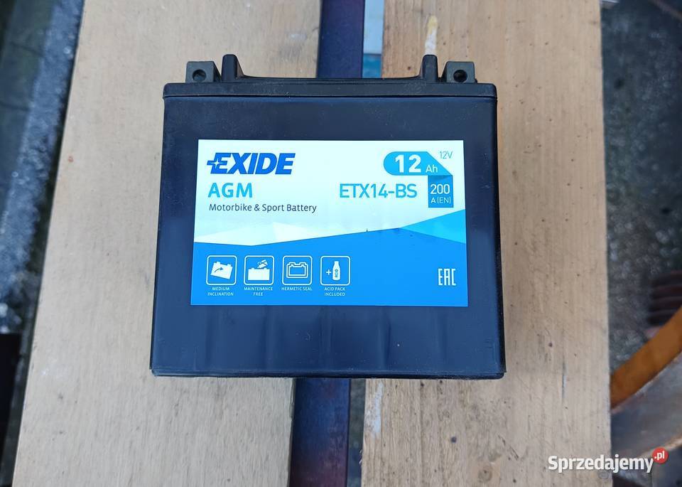 Akumulator motocyklowy EXIDE ETX14BS AGM 12V łódzkie Radomsko