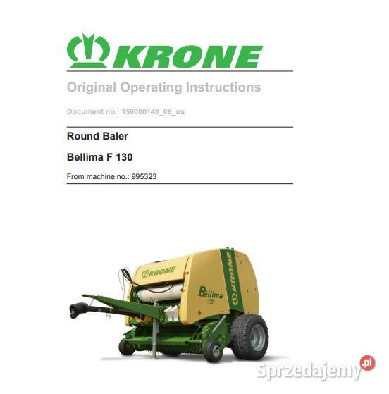 Krone Bellima F130 instrukcja obsługi świętokrzyskie