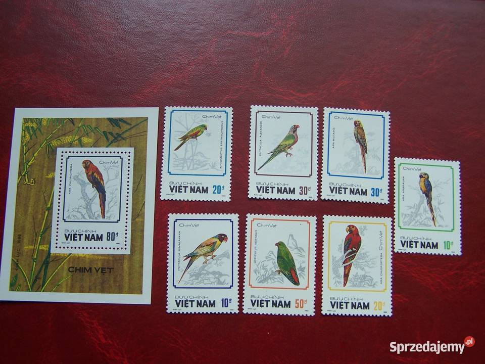 Wietnam 1988 MNH Mi192228 Fauna Ptaki Tychy