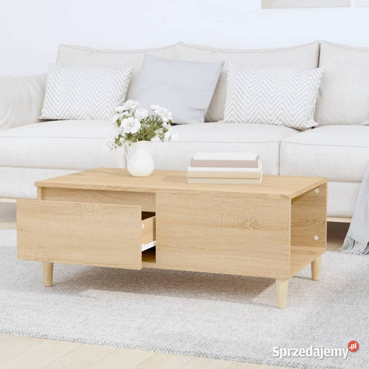Stolik kawowy dąb sonoma 90x50x365 materiał Warszawa
