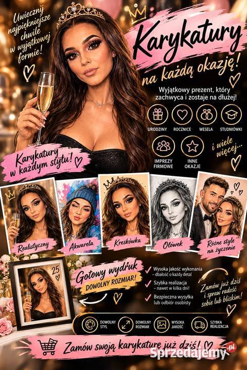 Karykatury z wydrukiem Prezent na każdą okazję