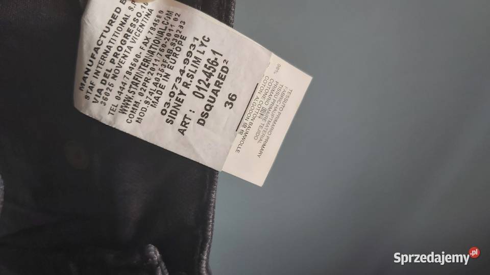 Dsquared2 spodnie damskie rozmiar 36 XS Inny wzór Lublin