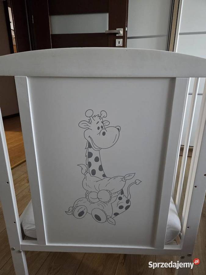 Łóżeczko dziecięce białe z materacem 2 w 1 Meble Meble Nowa Sarzyna