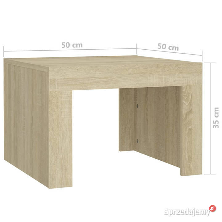 Stolik kawowy dąb sonoma 50x50x35 materiał Warszawa
