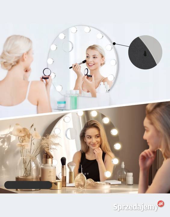 60 Lusterko do makijażu 12 LED Lustro w stylu Gorzów Wielkopolski