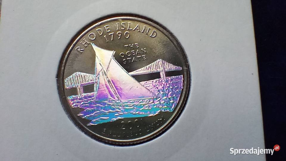 Stare monety 14 dolar 2001 Rhade Island USA Lesko sprzedam