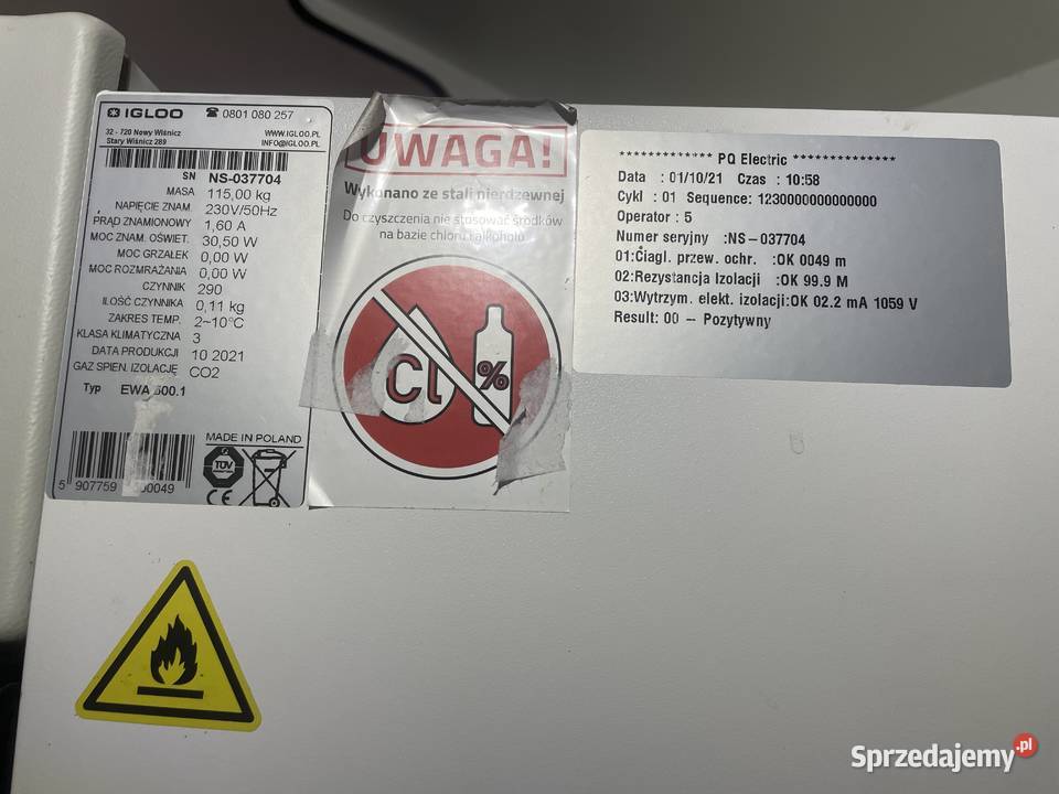 Lodówka Igloo produkcji 2021 podlaskie Suwałki sprzedam