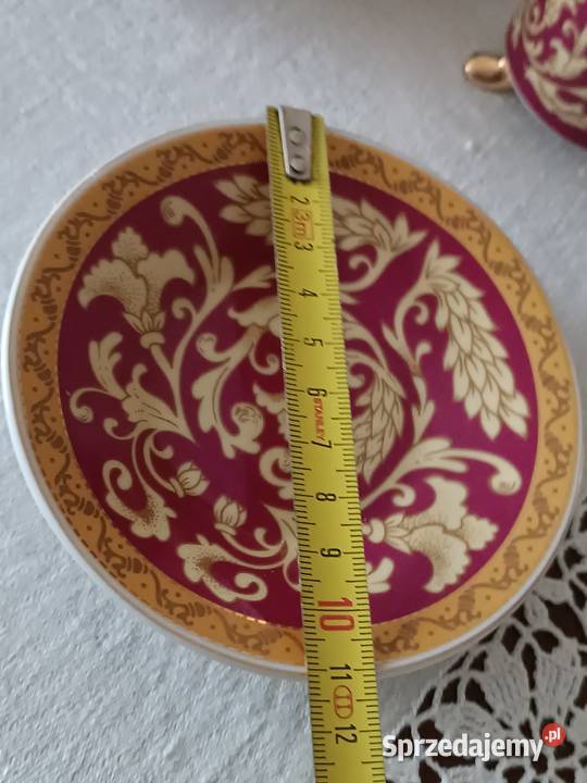 Dzbanek filiżanki sygnowana złocona porcelana małopolskie Gorlice sprzedam