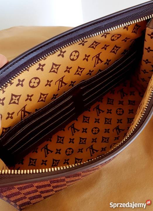 SASZETKA LOUIS VUITTON KOSMETYCZKA LV DAMIER brązowy/beżowy Torby i torebki Bydgoszcz