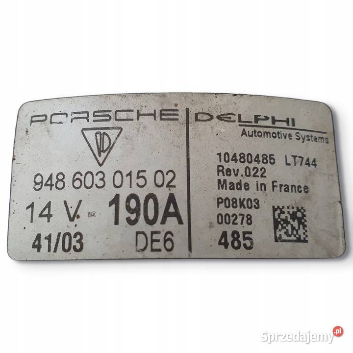 ALTERNATOR Porsche Cayenne I 45 V8 TURBO lubelskie Chełm