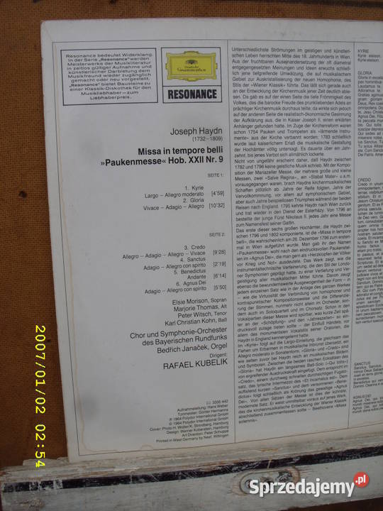 Klasyka LP JOSEPH HAYDN 4 plyty winylowe Wołów