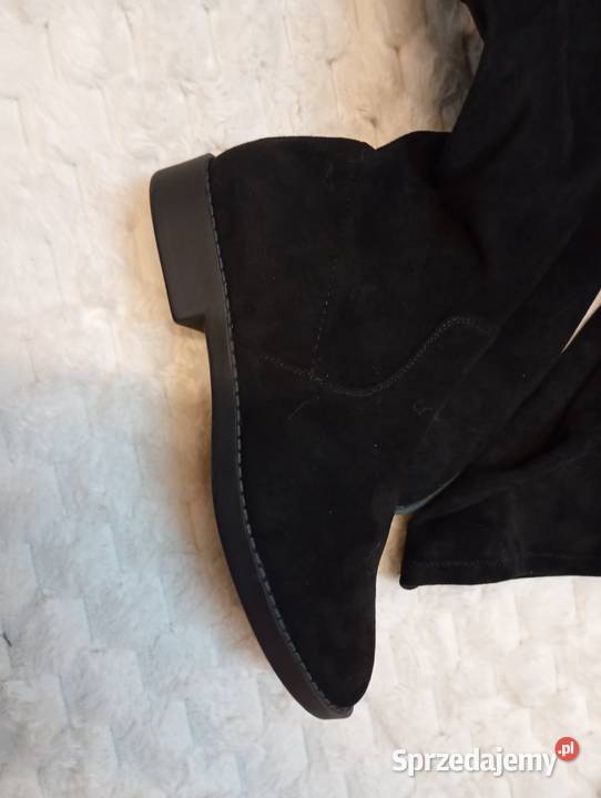 40 ASOS Design Czarne Kozaki kolano muszkieterki małopolskie
