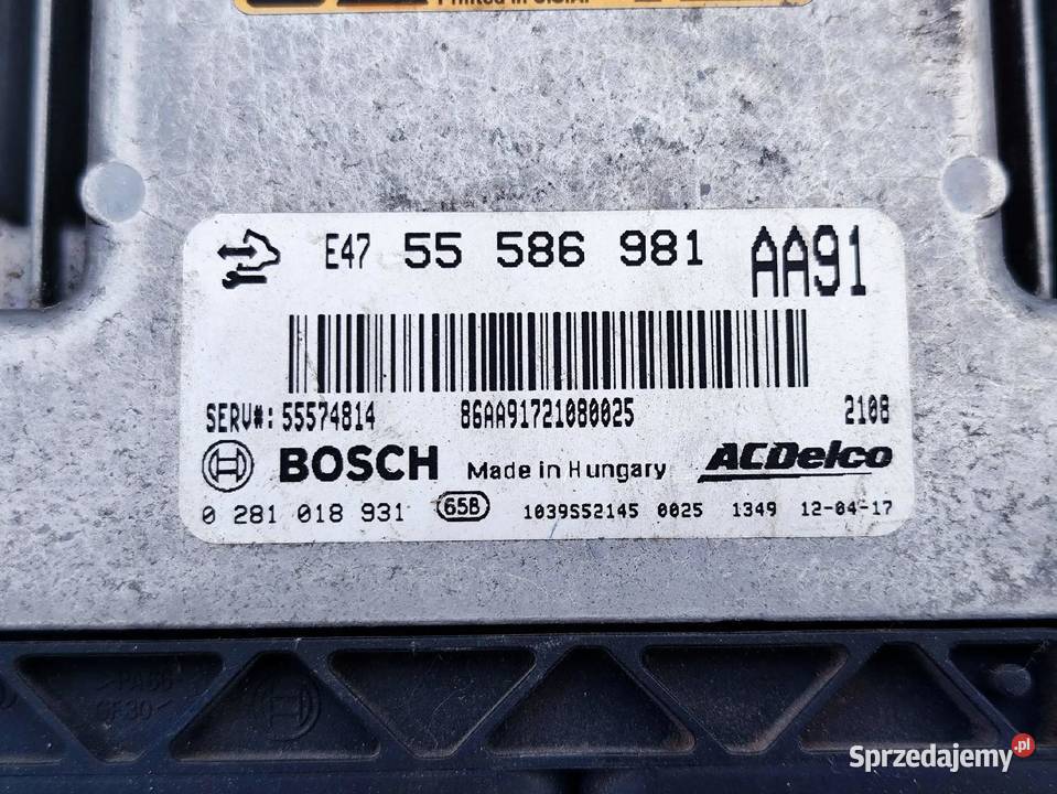 OPEL INSIGNIA A KOMPUTER SILNIKA 20 CDTI Przemęt