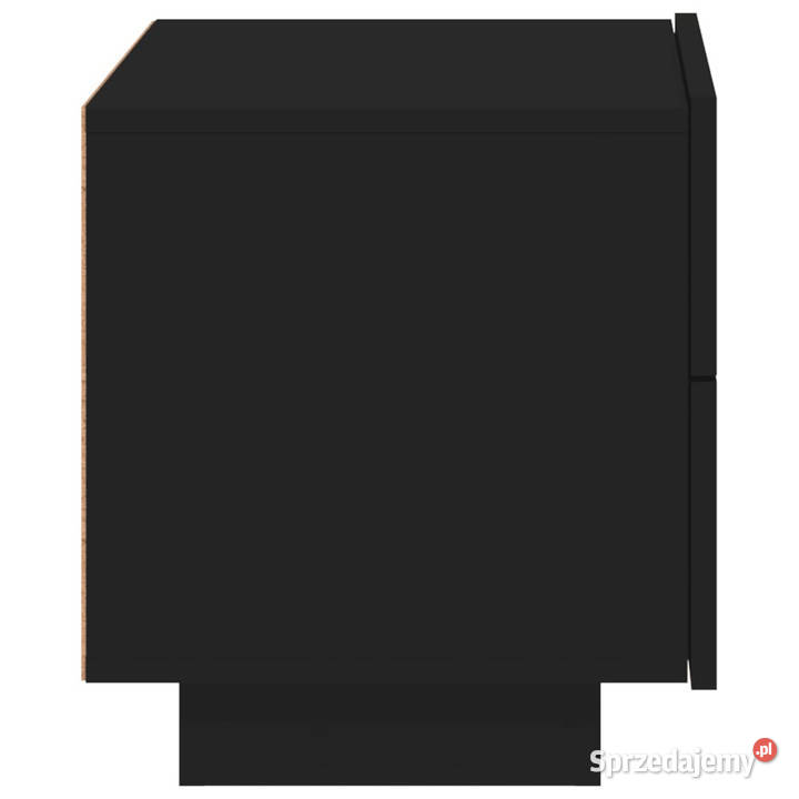 Szafka nocna z oświetleniem LED czarna 70x36x405 Warszawa