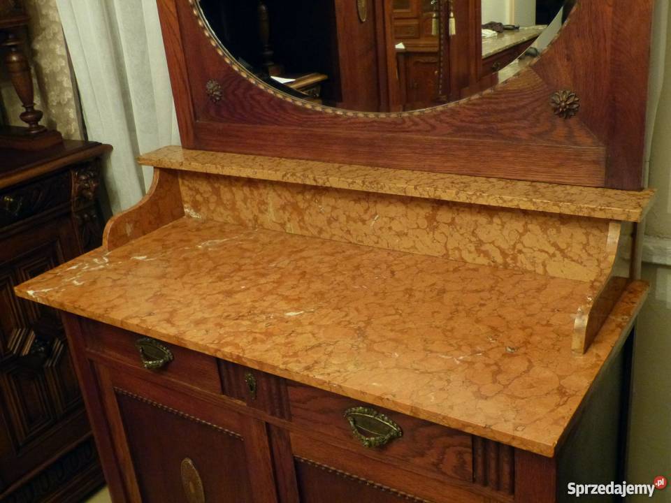 Toaletka secesyjna z marmurem kompletusklep