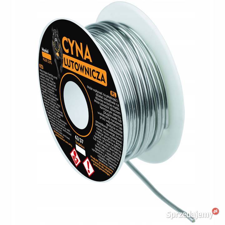 Cyna Lutownicza Sn63Pb37 15 mm 50g 2 Flux Szpula Ludźmierz