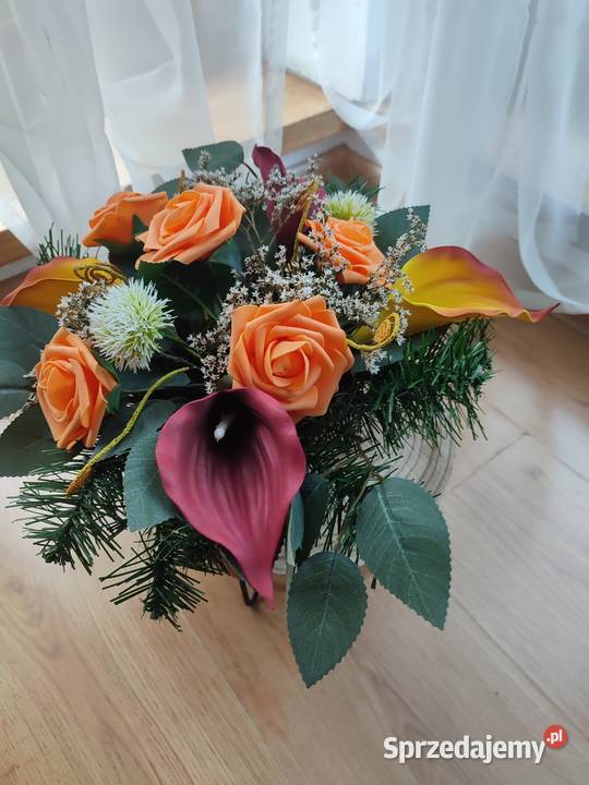 Kompozycja kwiatowa na grób z kwiatów kompozycja sprzedam